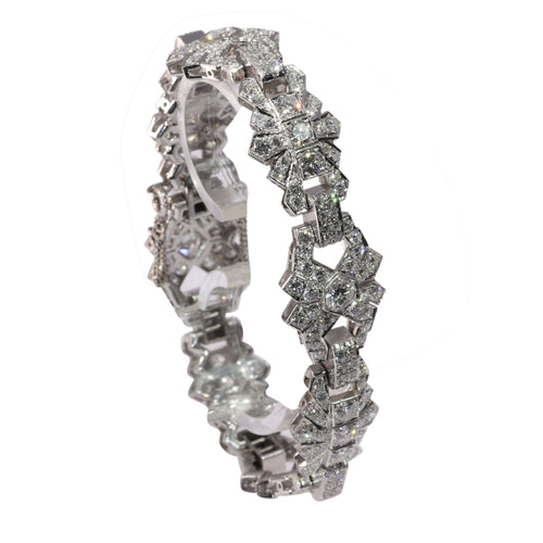 Échos Art Déco : un bracelet belge en platine des années 1950