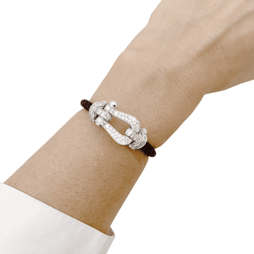 Bracelet Bracelet Fred, "Force 10" or blanc, diamants. 58 Facettes 34788