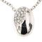 Collier Collier en or blanc avec ovale et diamants 58 Facettes 37410