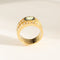 Bague 53 Bague luxueuse en or jaune avec diamants et tourmaline 58 Facettes 2403