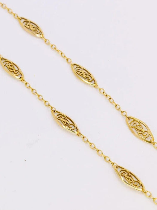 Collier Collier maille filigrane or jaune 58 Facettes 1074.5