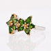 Ring 55 Tourmaline flower and yellow sapphire ring 58 Facettes 24-054