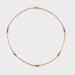 Necklace Fine gold necklace with flat curb chain and its patterns with sapphires 58 Facettes 16-270