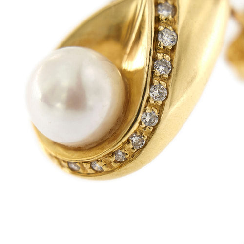 Boucles d'oreilles en perles et diamants