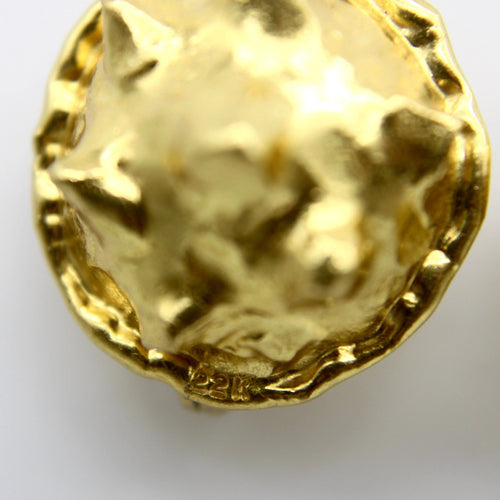 Boucles d'oreilles Boucles d'oreilles vintage modernes en or 22 carats Jean Mahie 58 Facettes