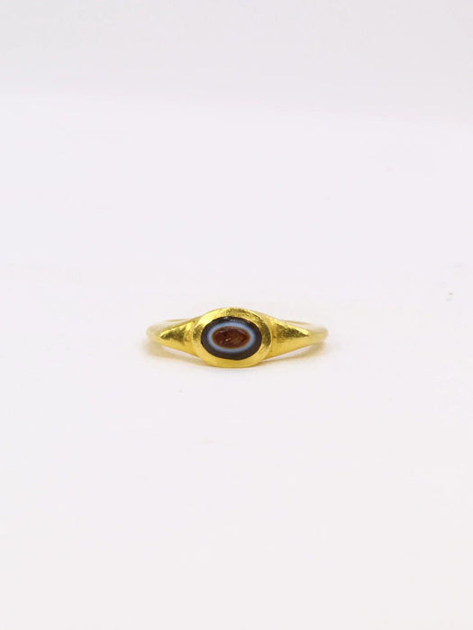 Bague 44 Bague sur agate figurant Athena de profil 58 Facettes 833