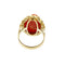 Bague 53 Bague camée en or jaune avec corail 58 Facettes 39794