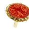 Bague 53 Bague camée en or jaune avec corail 58 Facettes 39794