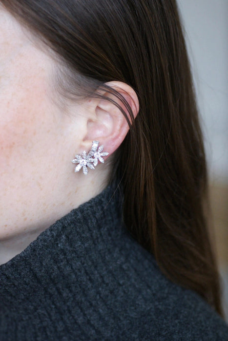 Guillemin & Soulaine Boucles d'Oreilles Fleur Diamants