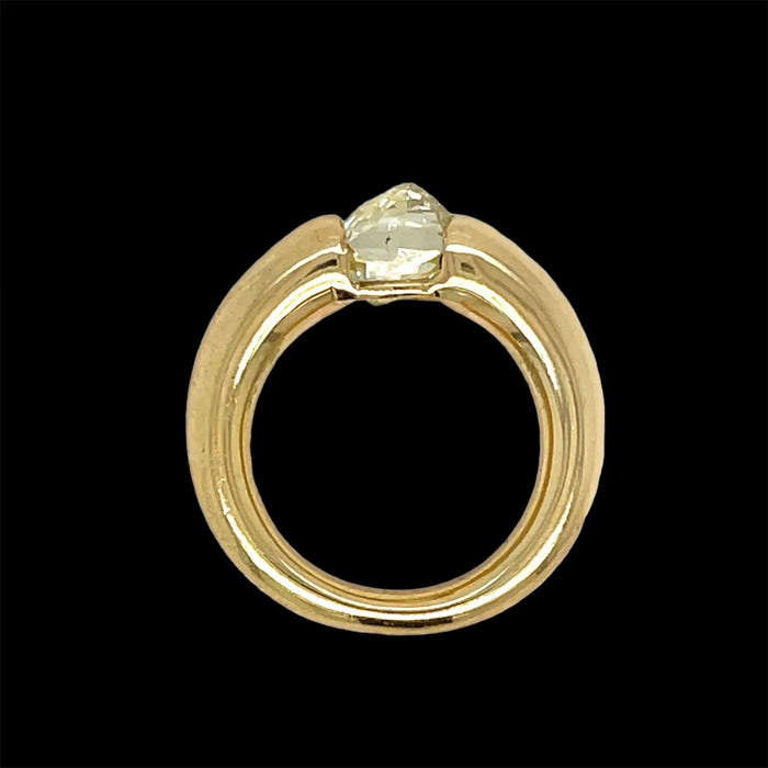 Bague 48 CARTIER - Bague bandeau en or jaune diamants Ellipse 58 Facettes