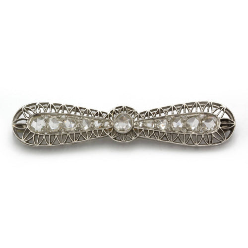 Broche Broche Belle Epoque - Or rose, Platine & Diamants 58 Facettes 250385R