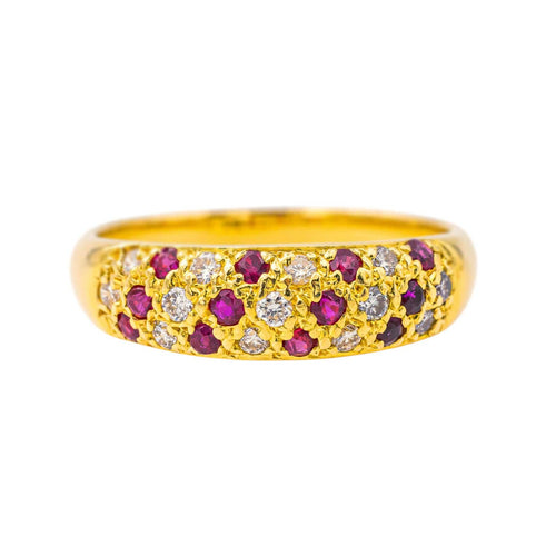 Bague 54 Bague Jonc Or jaune Diamant, Rubis 58 Facettes 4137830CN