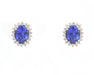 Boucles d'oreilles Boucles d'oreilles avec tanzanite de 2,77 carats 58 Facettes