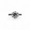 Bague 53 Solitaire en or blanc et diamant de 2,40 carats 58 Facettes