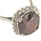 Bague 55 Bague fleur or blanc avec grenat et diamants 58 Facettes 33304