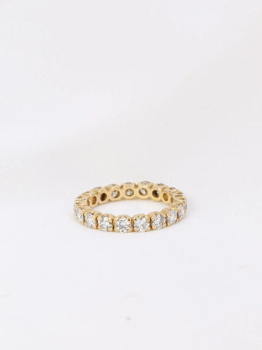 Bague 52 Alliance américaine or jaune diamants 1,9 ct 58 Facettes J73