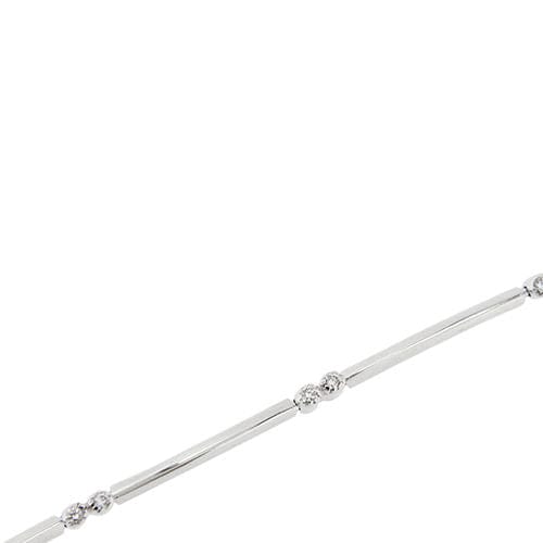 Bracelet segmenté en or blanc avec diamants