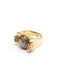 Bague 57.5 Bague Tank Or, Platine, Diamants 58 Facettes