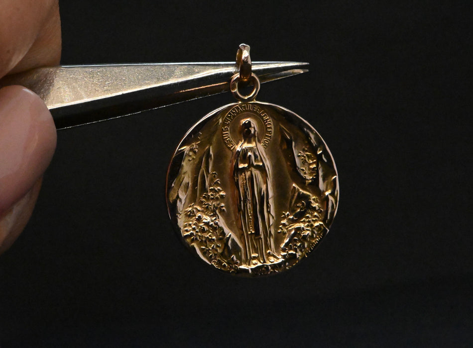 Médaille Vierge Marie Or Rose