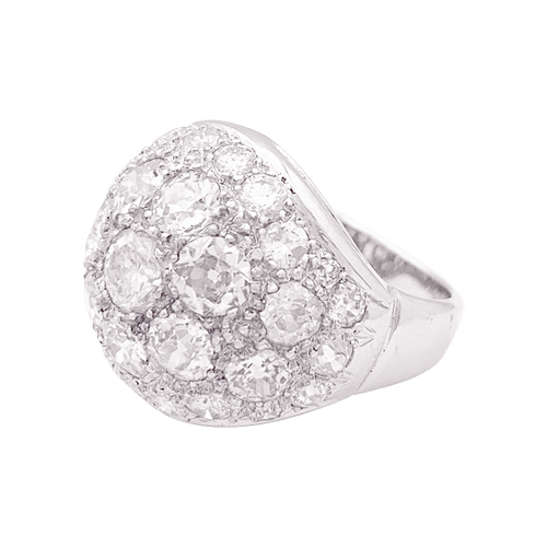 Bague 50 Bague pavage or blanc, diamants. 58 Facettes 34033