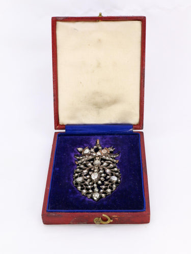 Pendentif Pendentif ancien cœur flamand diamants taille rose 58 Facettes 1113.6