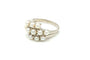 Bague 51 Bague en or blanc sertie de perles 58 Facettes B521