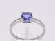 Bague 54 Bague en or blanc avec tanzanite 58 Facettes 2200