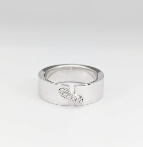 Bague 54 Chaumet- Bague « Liens » en or blanc et diamants 58 Facettes 32657