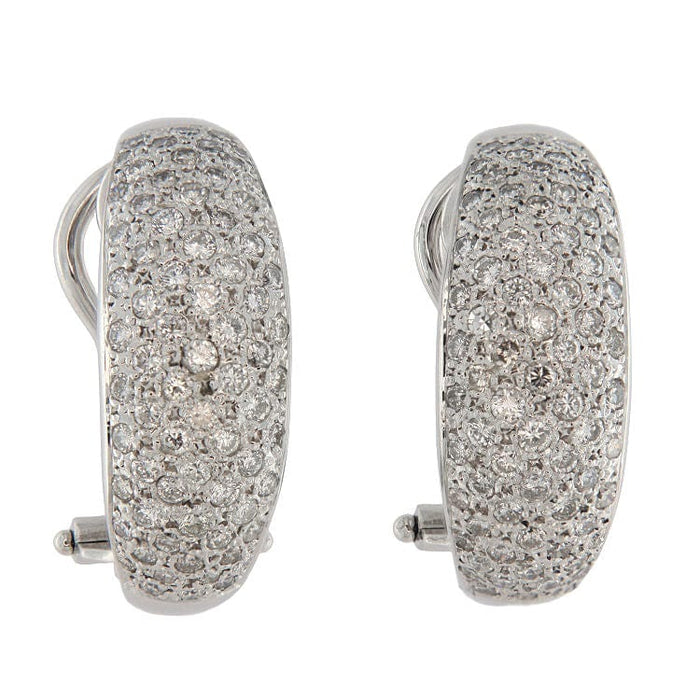 Boucles d'oreilles Boucles d'oreilles créoles or blanc diamants 58 Facettes G3594