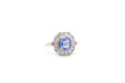 Bague 53 Bague saphir de 2,18cts et diamants en or et platine 58 Facettes 26065-25826