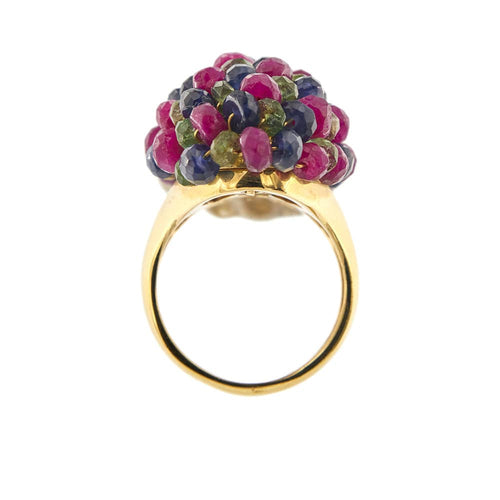 Bague Bague avec rubis, saphirs et émeraudes 58 Facettes 34063