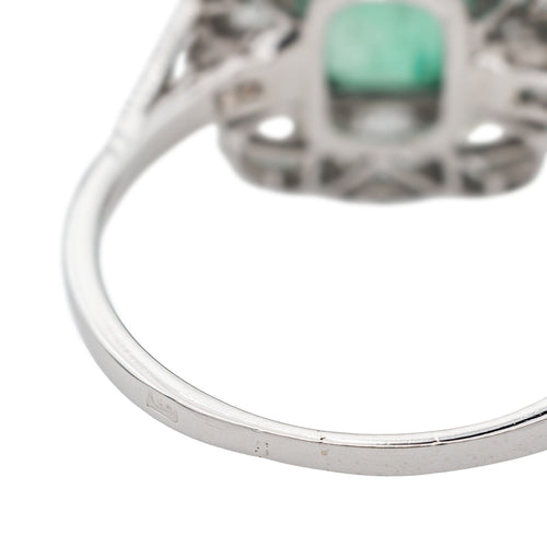 Bague 55 Bague Pompadour Platine Emeraude, Diamant 58 Facettes 3497501CN
