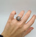 Bague 51 Bague or blanc, citrines et diamant taille ancienne 58 Facettes