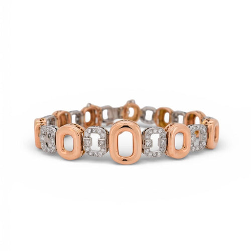 Bracelet Bracelet Rétro - Or 18 Carats, Diamants, années 1940 58 Facettes 485