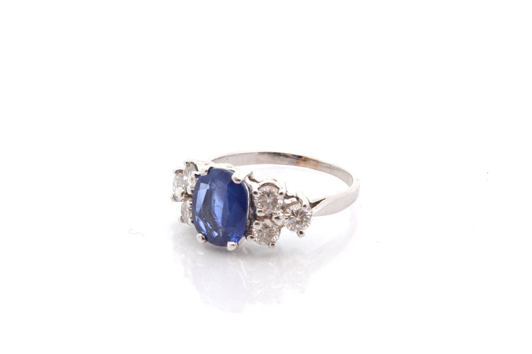 Bague 51.5 Bague saphir de 2,04cts et diamants 58 Facettes 26648-27094