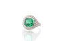Bague Bague Dôme Art Déco Emeraude Diamants 58 Facettes