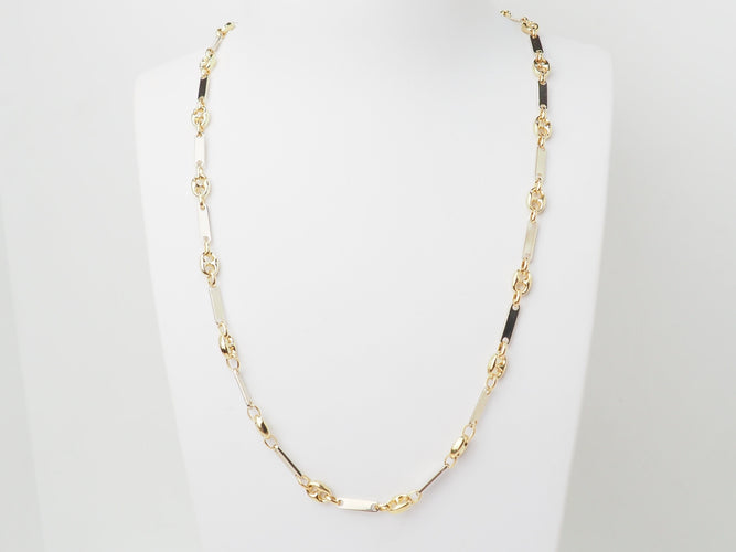 Collier Collier grain de café or jaune et blanc 58 Facettes GDC