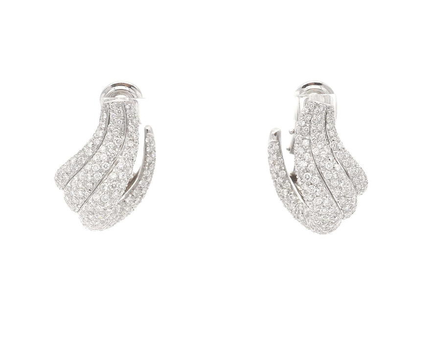 Boucles d'oreilles Orecchini in oro bianco con 5 carati di diamanti 58 Facettes