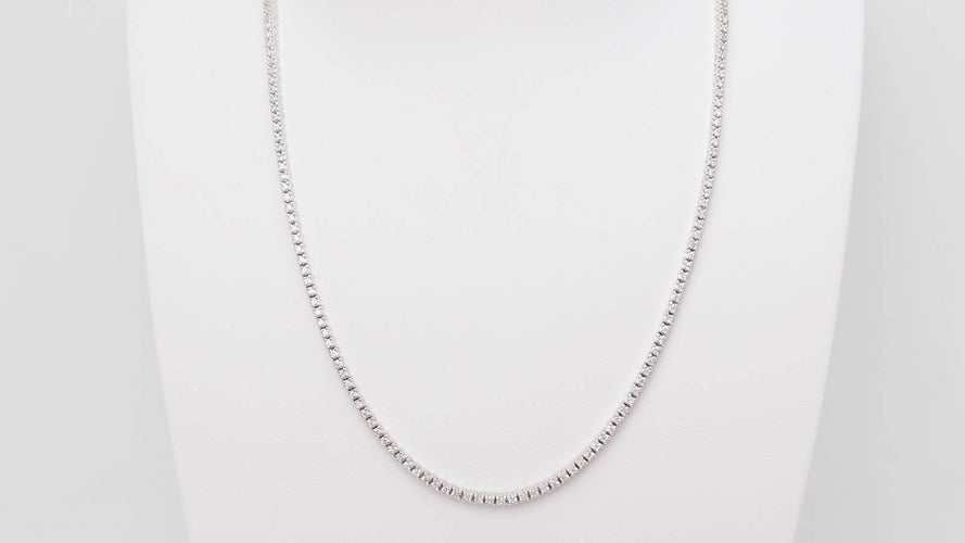 Collier Collier rivière en or blanc et diamants 58 Facettes 32848