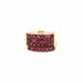 Ring 57 Yellow Gold & Ruby Multi-Row Ring 58 Facettes 7-GS34284-1