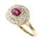 Bague 54 Beauté délicate : bague victorienne avec tourmaline rose violacée 58 Facettes 24150-0100