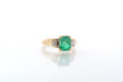 Ring 53 Ring Yellow Gold Emerald Diamonds 58 Facettes 25572 25536