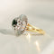Bague 57 Bague vintage en or jaune et blanc avec saphir et diamants 58 Facettes