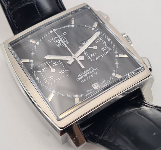 Montre TAG HEUER - Montre Monaco Chronograph Saphir 58 Facettes CAW2110