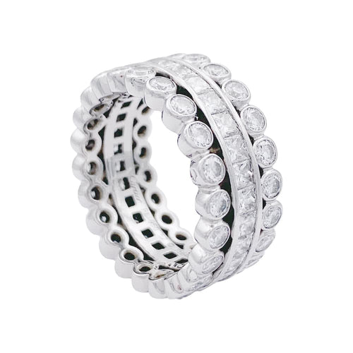 Bague Cartier, platine, diamants.