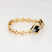 Bracelet Bracelet Diamant Onyx Années 80 Vintage Or Jaune 58 Facettes G13395