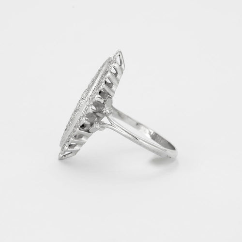 Bague 53 Bague marquise or gris diamants 58 Facettes GU69