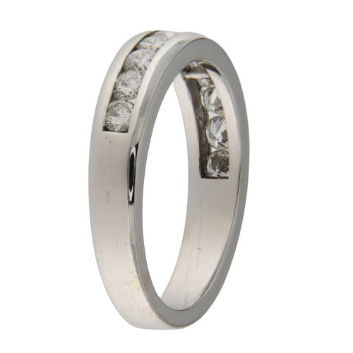 Bague 59 Bague en or blanc avec diamants de 0,99 ct 58 Facettes G3754