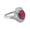 Bague 53 Bague Pompadour Or blanc Rubis, Diamant 58 Facettes 4169901RV