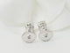 Boucles d'oreilles Puces d'oreilles en or blanc et diamants 58 Facettes 33410